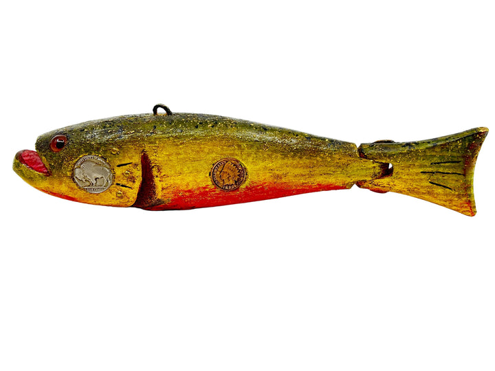 Duluth Fish Decoys - DFD - Trout (Dolly Varden) 10" - 1 Hinge/Joint - 4 Coins