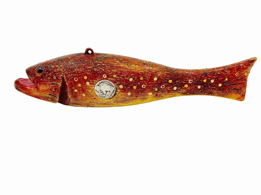 Duluth Fish Decoys - DFD - Trout (Speckled / Brown Trout) 10" - 2 Coins