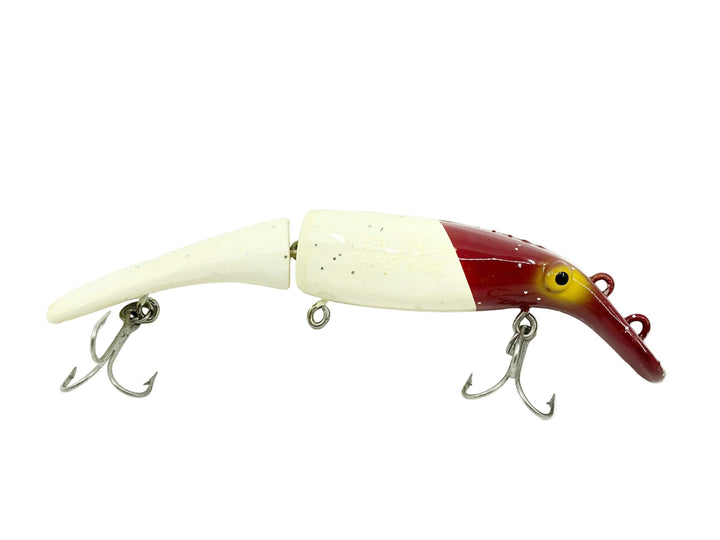 Homer Le Blanc Jointed Swim Whizz, White/Red Head/Flitter Color