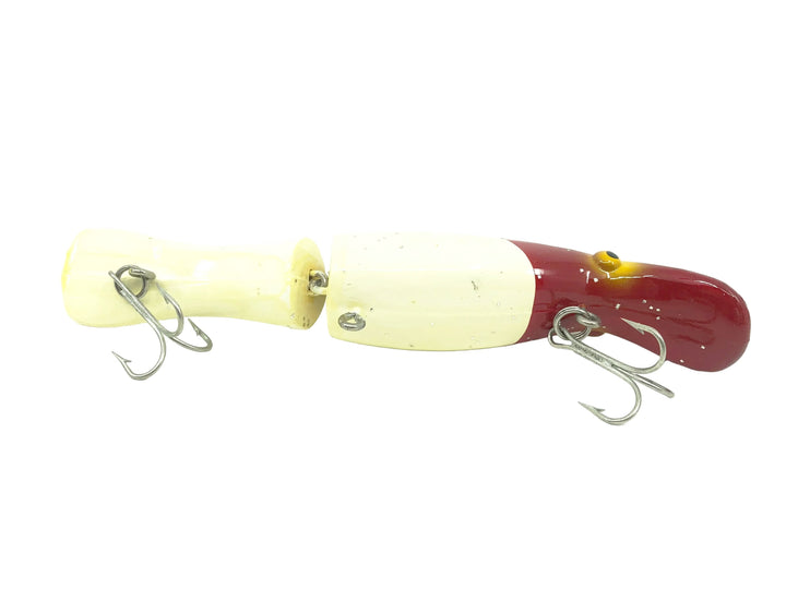 Homer Le Blanc Jointed Swim Whizz, White/Red Head/Flitter Color