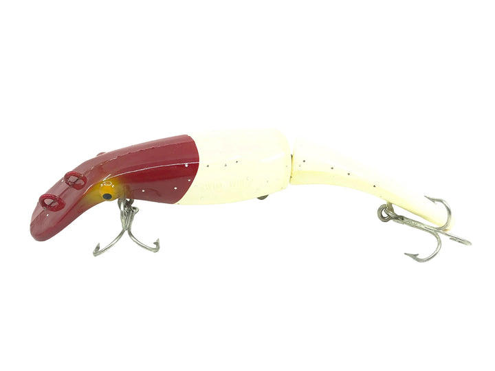 Homer Le Blanc Jointed Swim Whizz, White/Red Head/Flitter Color