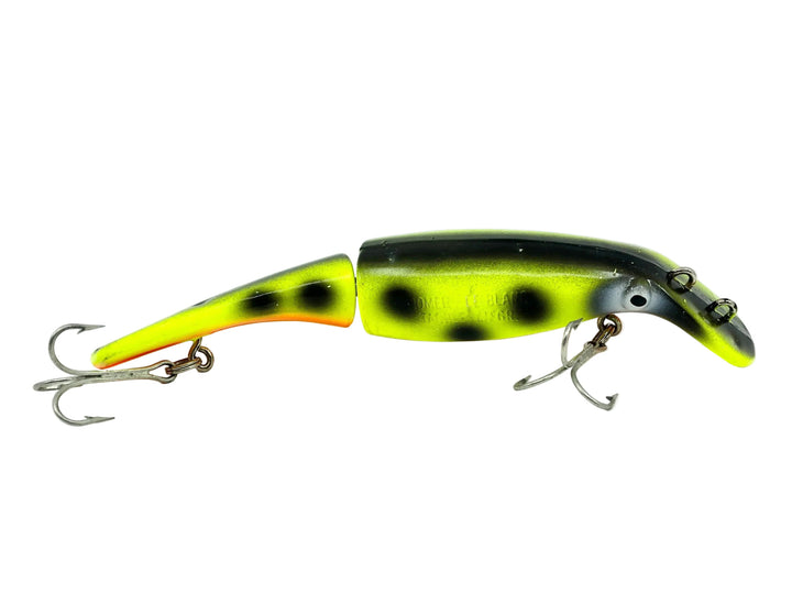 Homer Le Blanc Jointed Swim Whizz, Chartreuse/Black Spots Color