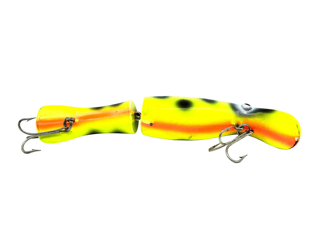 Homer Le Blanc Jointed Swim Whizz, Chartreuse/Black Spots Color