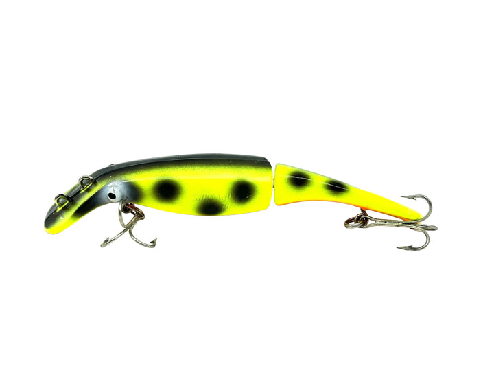 Homer Le Blanc Jointed Swim Whizz, Chartreuse/Black Spots Color
