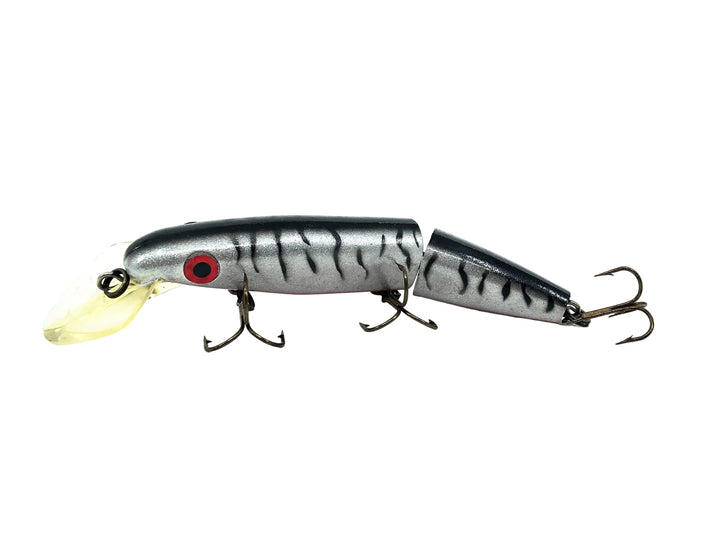 Joe Bucher Tackle Co. Buchertail Jointed Depth Raider 8", Custom Silver Flitter Tiger Color