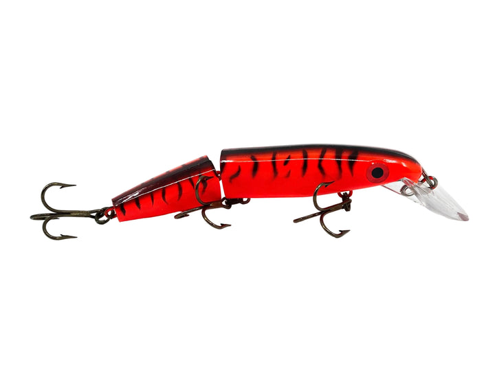 Joe Bucher Tackle Co. Buchertail Jointed Depth Raider 8", Fluorescent Orange Tiger Color