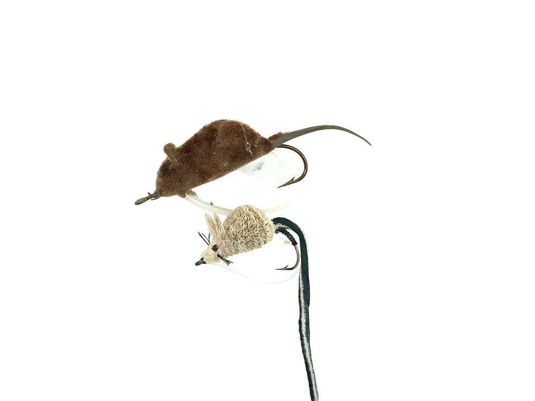 Unknown Vintage Flyrod Mouse Two Pack