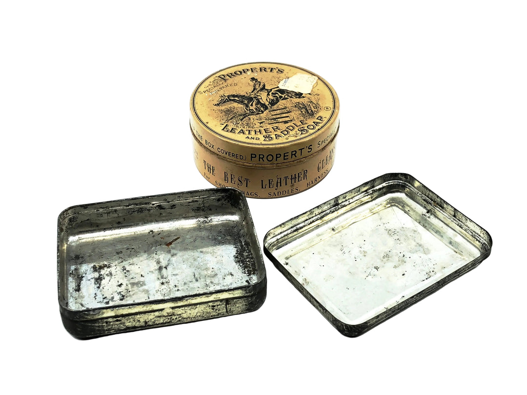 Vintage, Packer's Tar Soap and Propert's Leather &amp; Saddle Soap Tin Two Pack