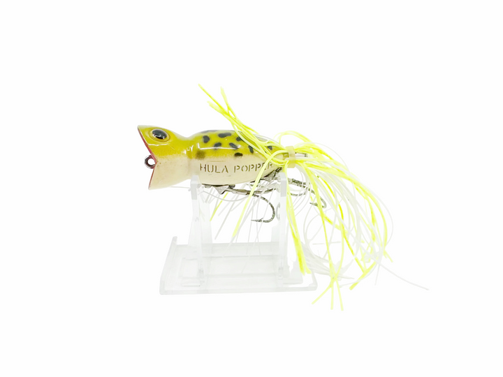 Arbogast Hula Popper, Frog/White Belly Color
