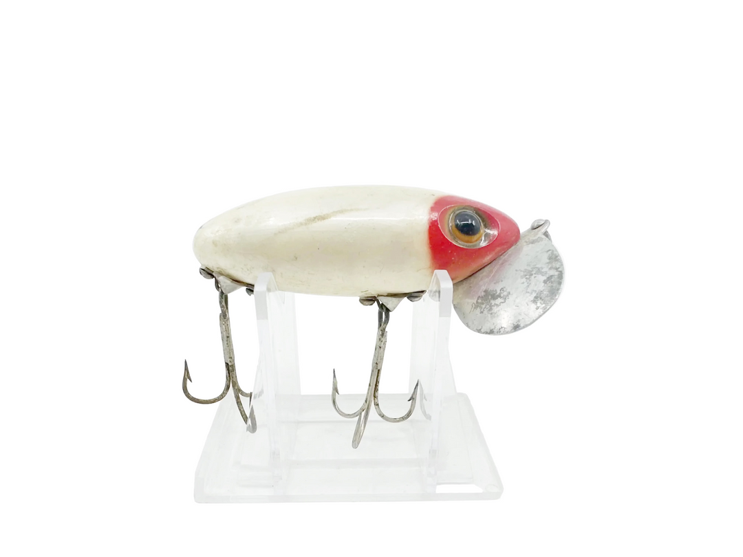 Arbogast Jitterbug 5/8oz, Red Head/White Color