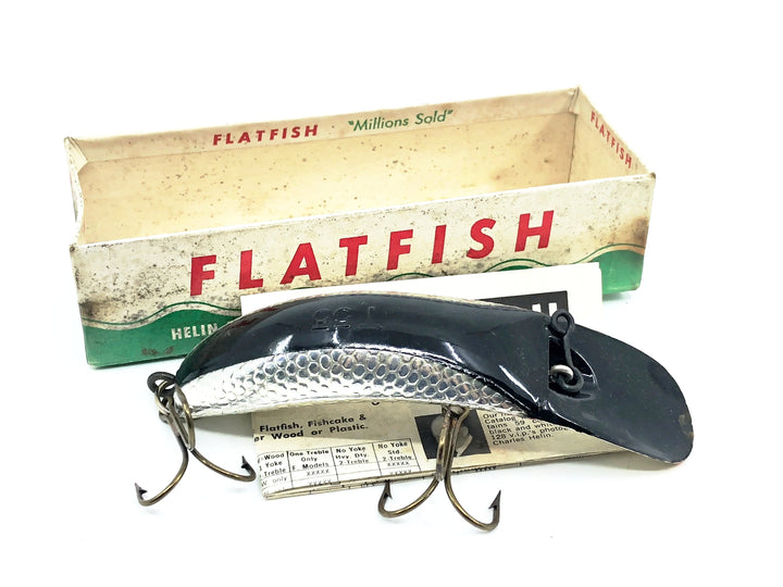Helin T55 Musky Flatfish, Silver Scale/Black Back Color w/Box
