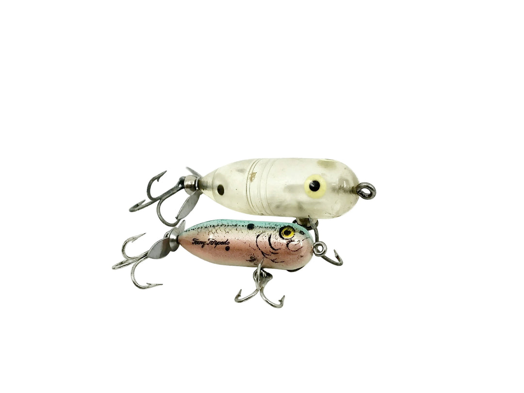 Heddon Tiny/Teeny Torpedo Two Pack - Clear/G-Finish Blue Shad
