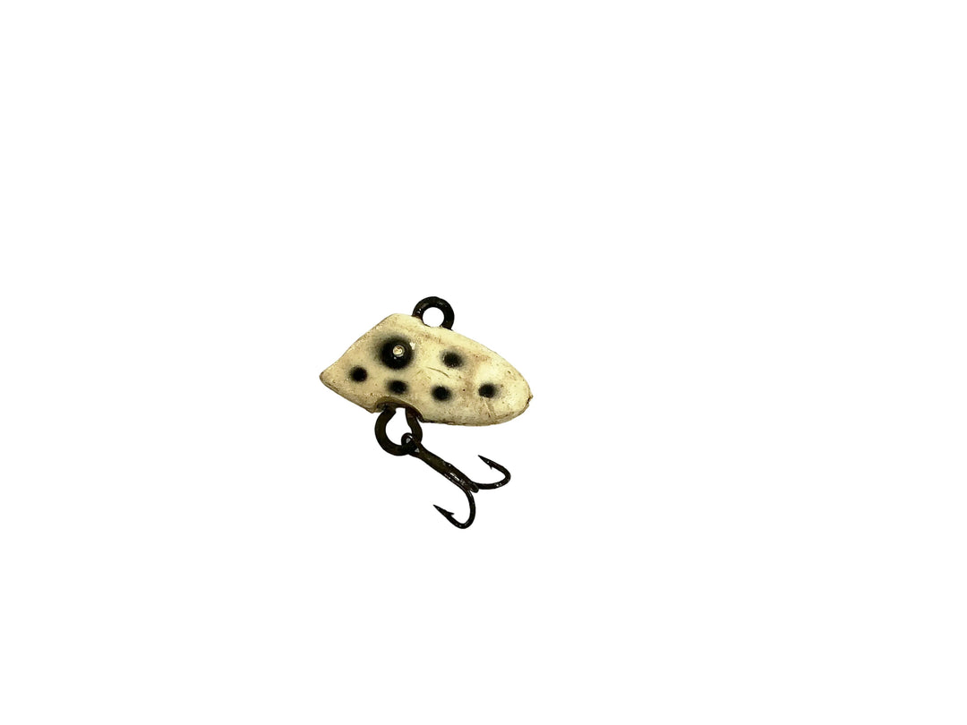 Fly Rod Pico Perch Type Lure, White Black Dots