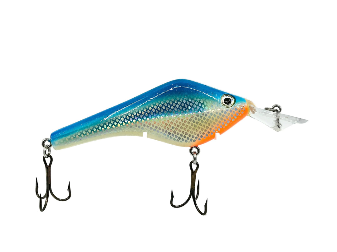 Lindy Big M Shallow Wobbler, Silver Blue Color