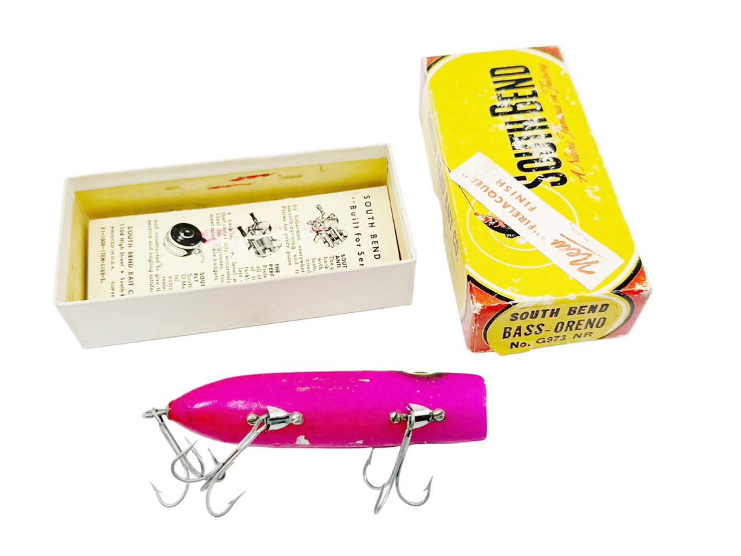 South Bend Bass-Oreno, Neon Red, "Firelacquer" In Box