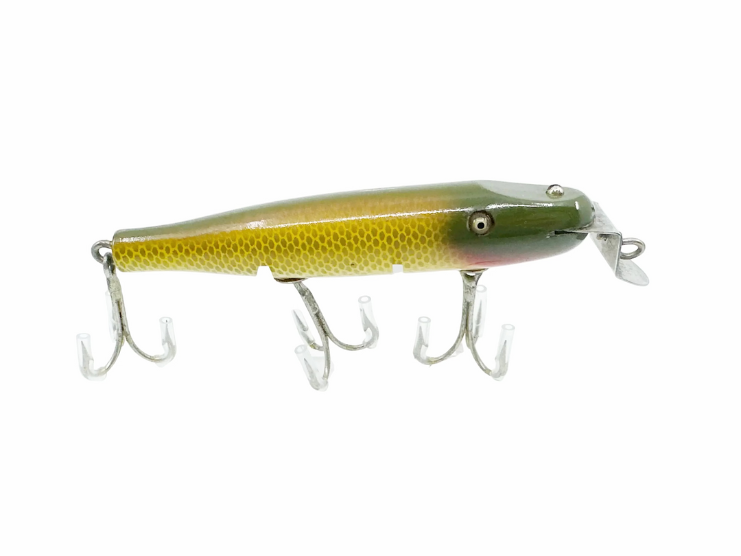 Creek Chub 700 Pikie, Golden Shiner Color - Vintage Wooden Version with glass eyes