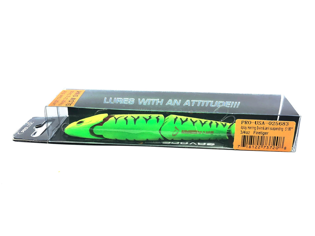 Savage Gear 4Play Herring 5" Swim &amp; Jerk, Firetiger (old design) Color w/Box