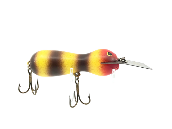 Len Hartman Musky Bug, Yellow/Brown/Red Head Color - Signed Lip!