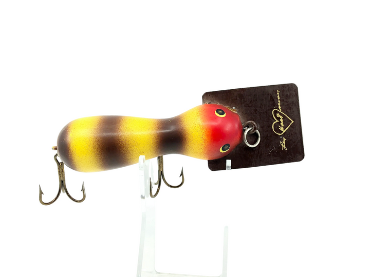 Len Hartman Musky Bug, Yellow/Brown/Red Head Color - Signed Lip!