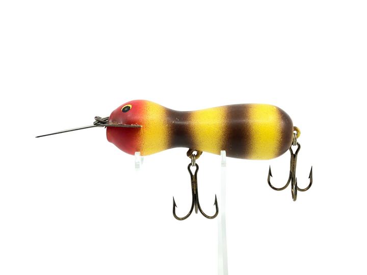 Len Hartman Musky Bug, Yellow/Brown/Red Head Color - Signed Lip!