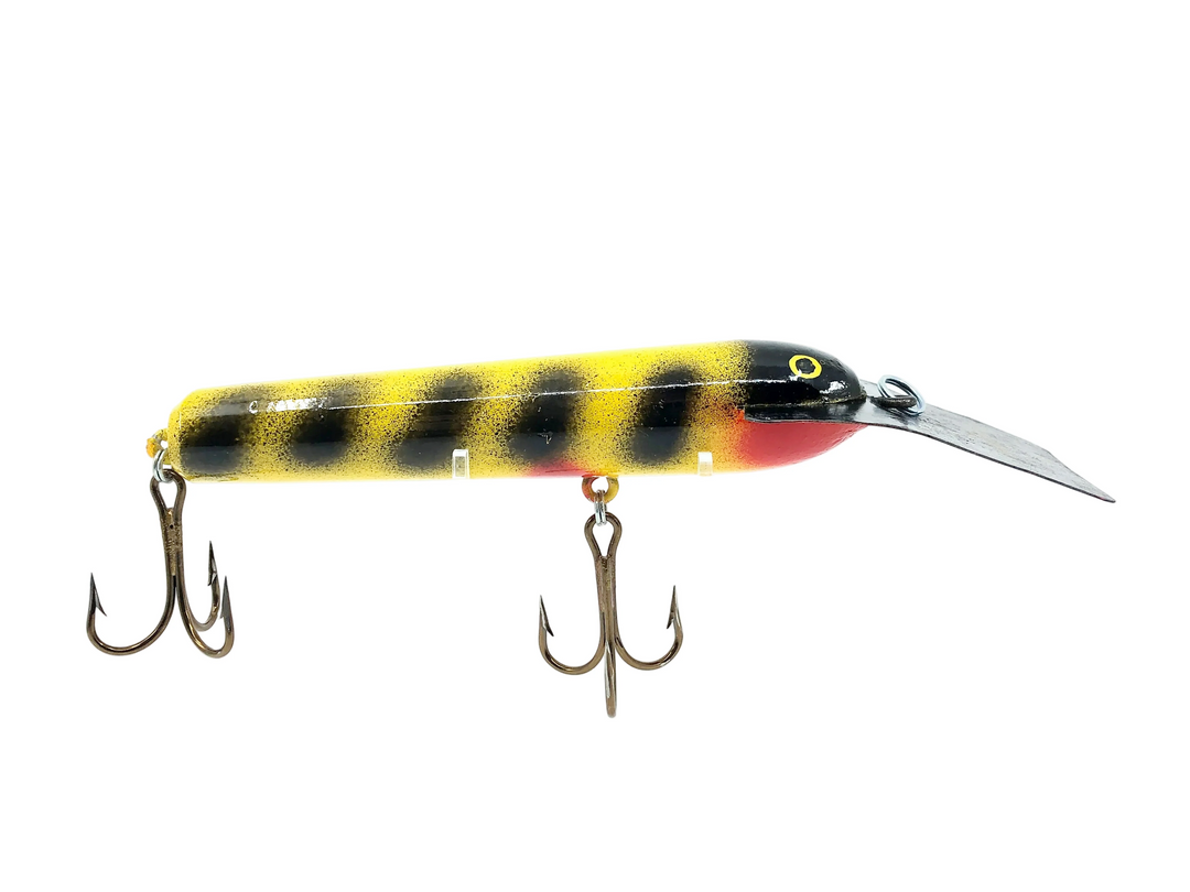 Len Hartman Musky Lure, Yellow/Black Ribs Color