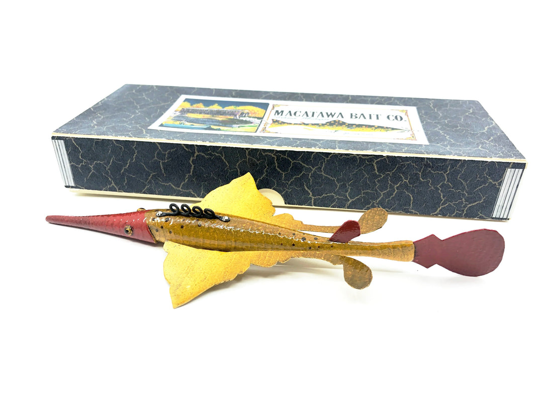 Macatawa Bait Co. Gar Pike Red Head Decoy w/Box