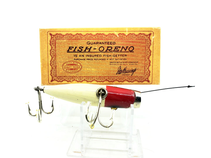 South Bend Fish-Oreno 953, RH Red Head White Color, GE w/Box