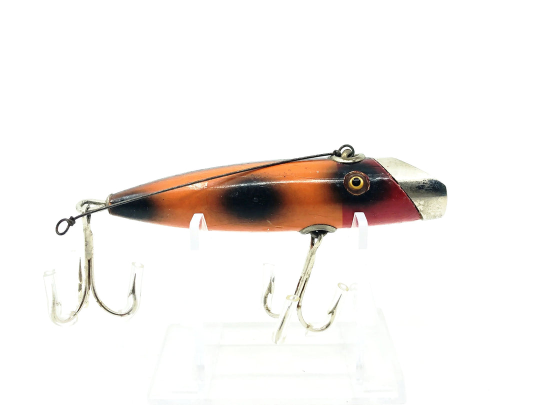 South Bend Fish-Oreno, Uncatalogued Orange/Black Dots/Red Head Color, GE