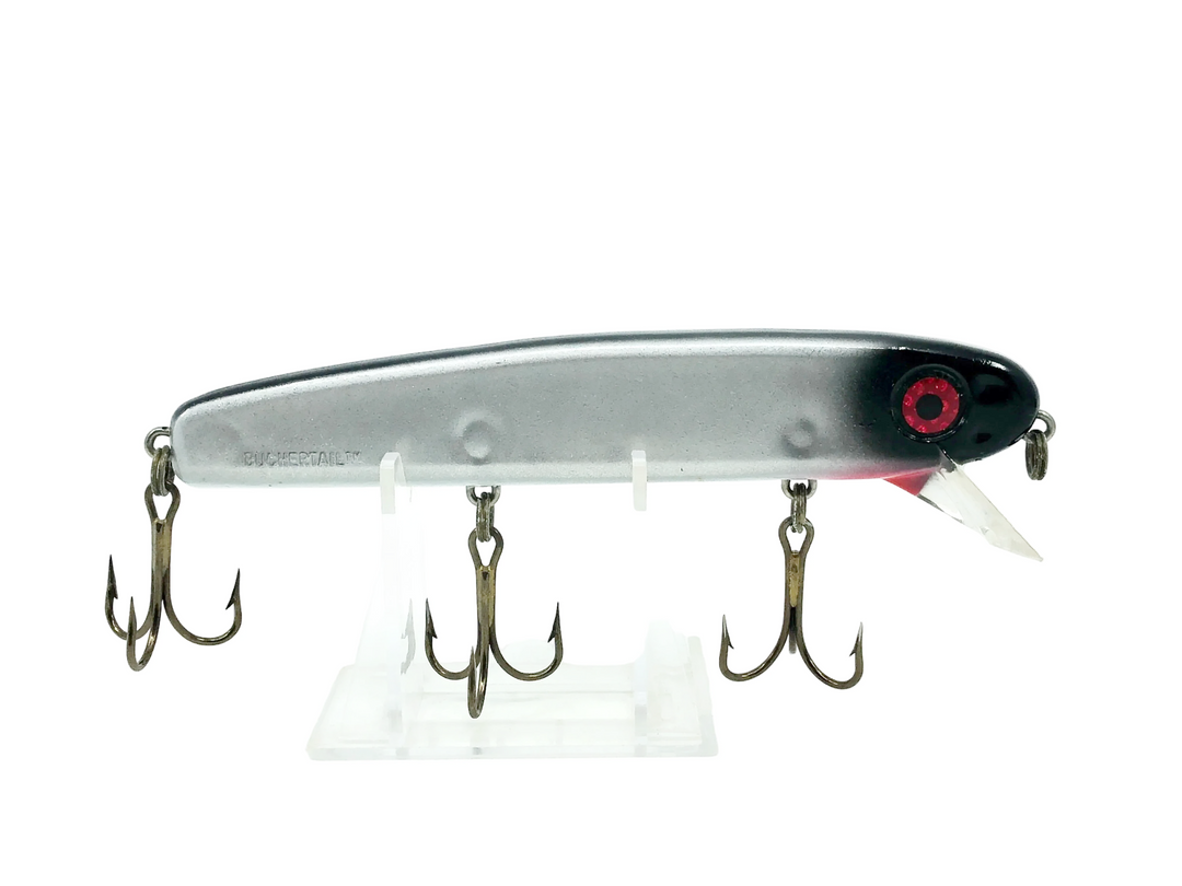 Joe Bucher Tackle Co. Buchertail Shallow Raider 5", Silver Sparkle/Black Back Color