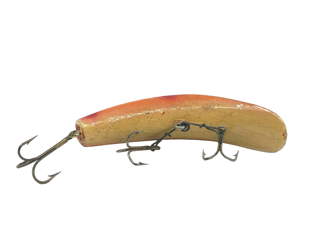 Helin Wooden Flatfish S3, Orange/Black Stripe Color