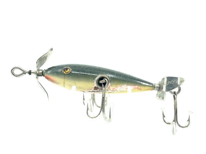 South Bend #903 Underwater Minnow, GCBW Green Crackle Back/White Belly Color, GE