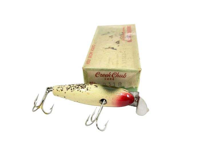Creek Chub Wooden 9318 Spinning Pikie, Silver Flitter Color with Box