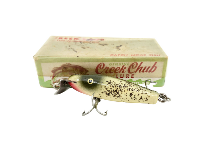Creek Chub Wooden 9318 Spinning Pikie, Silver Flitter Color with Box
