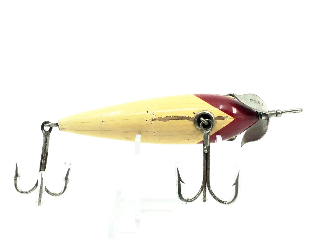 South Bend #921 Surface Floating Minnow, RH Red Head/White Color, GE