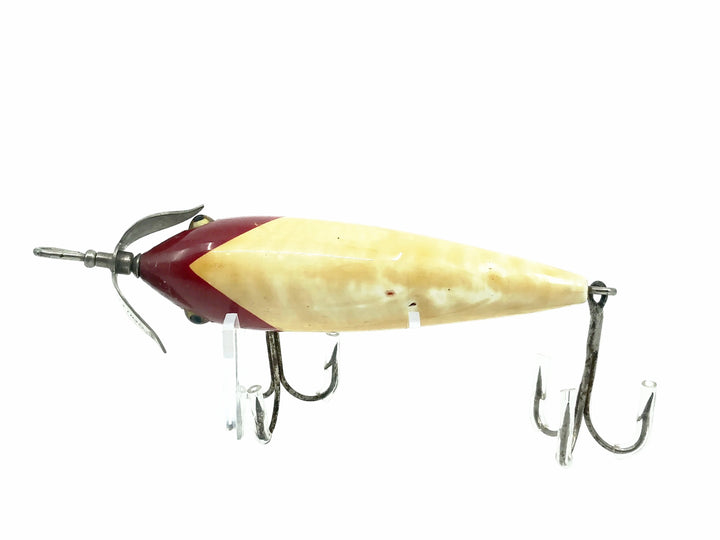 South Bend #921 Surface Floating Minnow, RH Red Head/White Color, GE