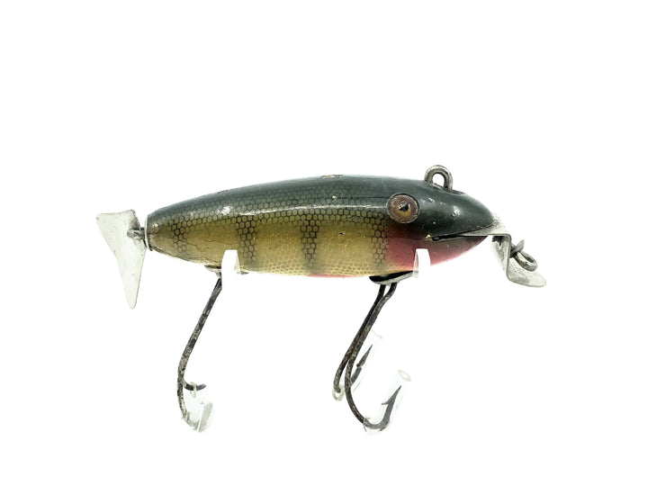 Creek Chub 800 Deluxe Wagtail Chub, #01 Perch Color-Early Version, Hand Painted Gills