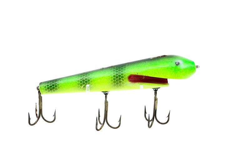 Fudally's Reef Hawg 6", Chartreuse/Green/Black Ribs Color