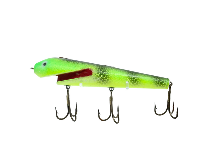 Fudally's Reef Hawg 6", Chartreuse/Green/Black Ribs Color