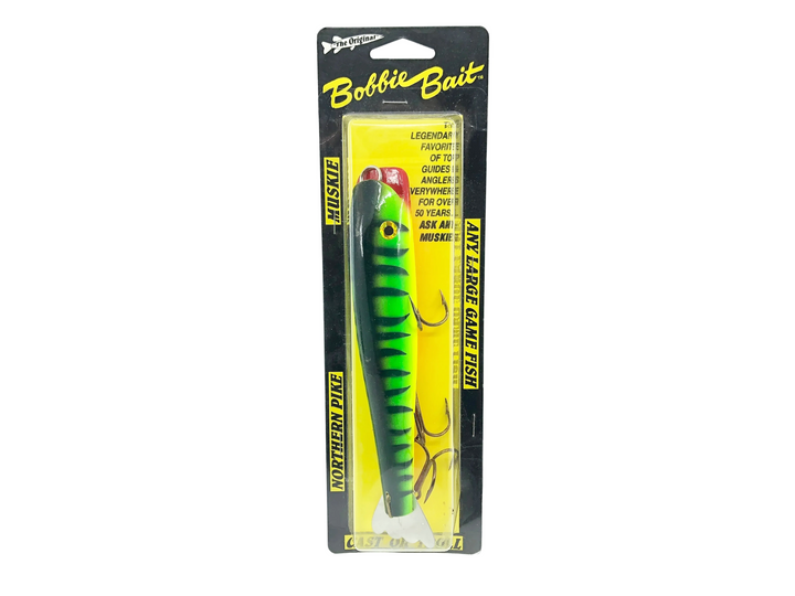 Bobbie Bait 8" Jerk Bait, Fire Tiger Color on Card