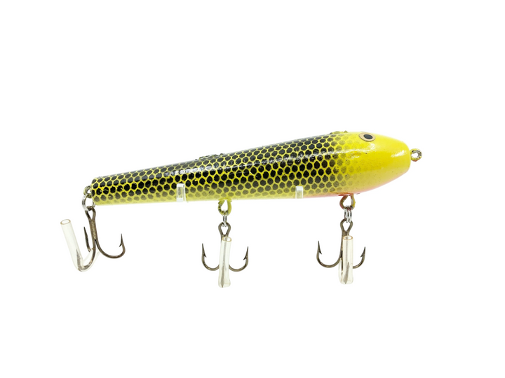 Unknown Musky Glidebait 6", Chartreuse/Black Scale Color