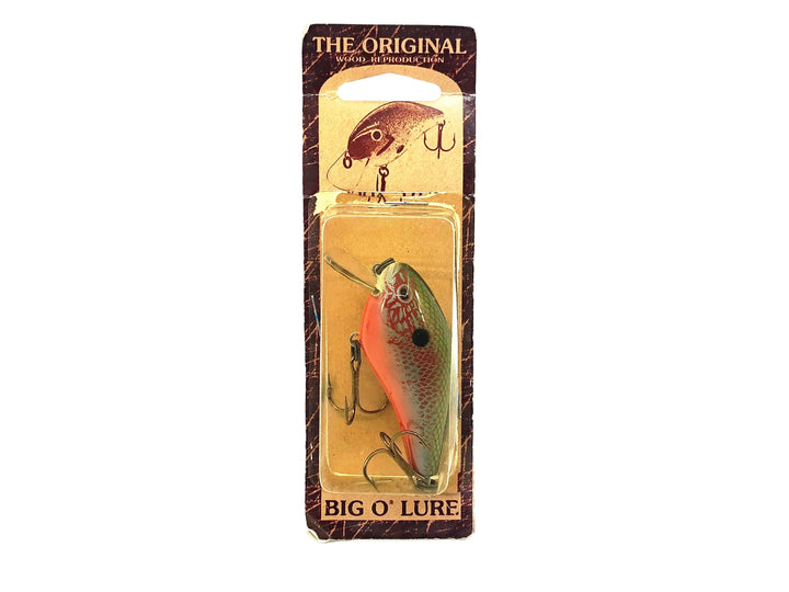 Cotton Cordell Fred Young Original Big O Wooden Lure, Perch Color on Card