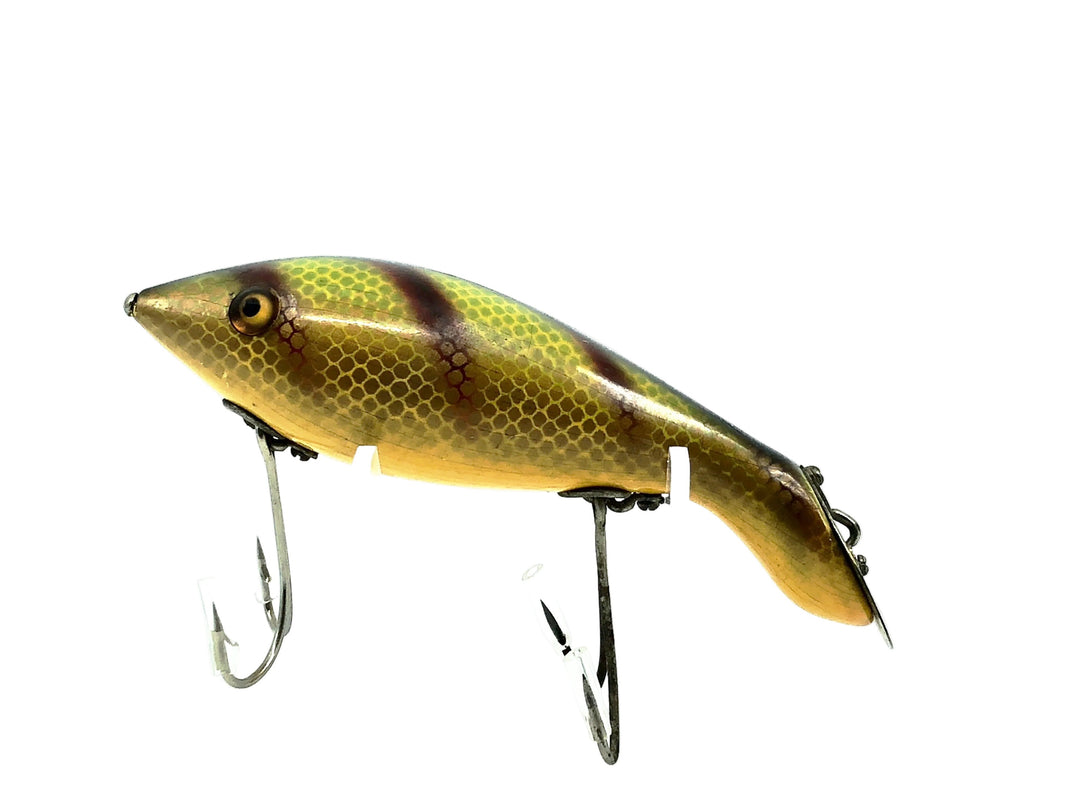 Heddon Wooden 5000 Tadpolly, 9L Perch Scale Color, L-Rig - Excellent Condition