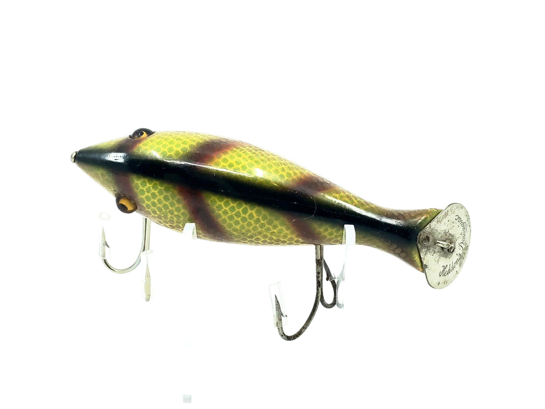 Heddon Wooden 5000 Tadpolly, 9L Perch Scale Color, L-Rig - Excellent Condition