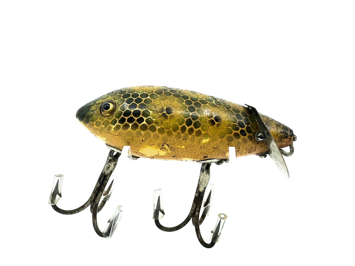 Heddon 1900 Baby Crab Wiggler in Fancy Green Back White Belly Color
