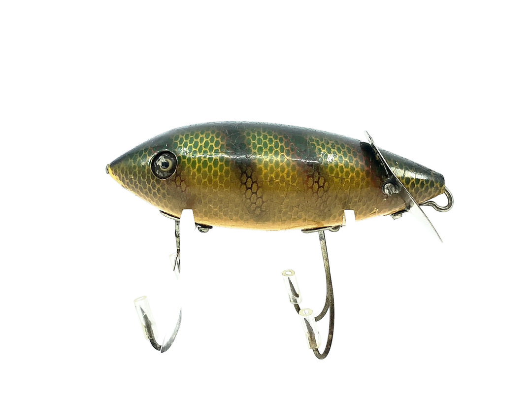 Heddon 1900 Baby Crab Wiggler, 9L Perch Scale Color - L-Rig, Great Condition