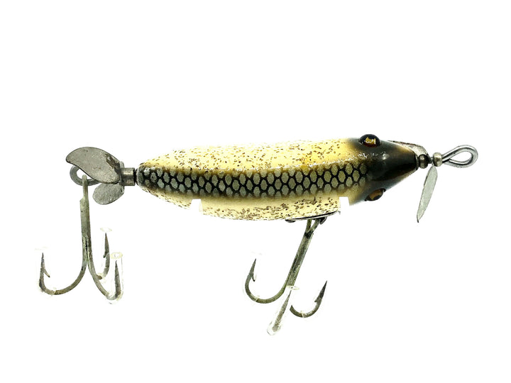 Heddon #140 SOS Wounded Minnow, SS Silver Flash Color - Great Condition, Early!