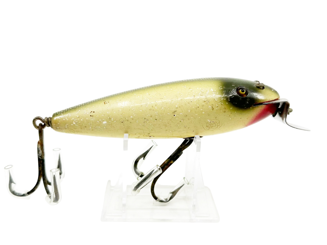 Creek Chub 600 Husky Musky, #18 Silver Flitter Color 618 - Unmarked Lip, Good Condition