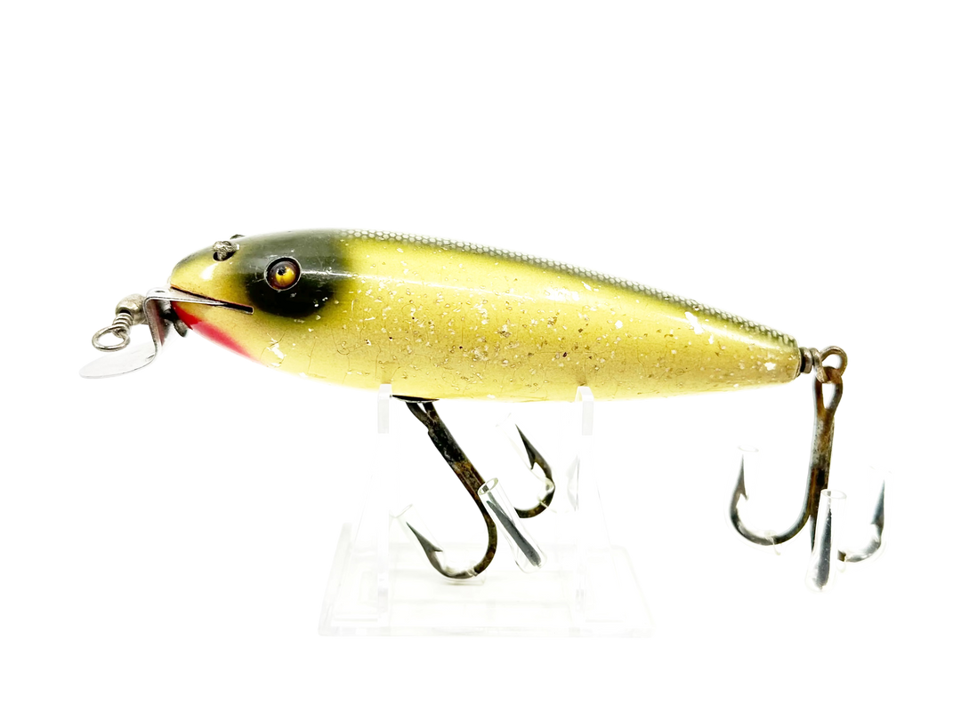Creek Chub 600 Husky Musky, #18 Silver Flitter Color 618 - Unmarked Lip, Good Condition