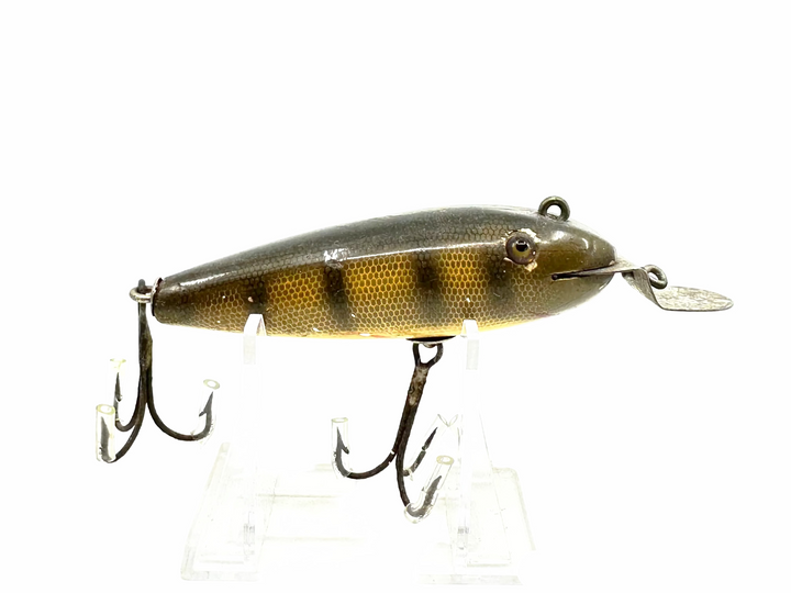 Creek Chub 100 Wiggler, Perch Scale Color 101 - Very Early, Hand-Painted Gills