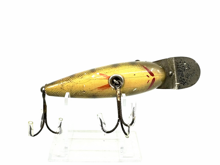Creek Chub 100 Wiggler, Perch Scale Color 101 - Very Early, Hand-Painted Gills